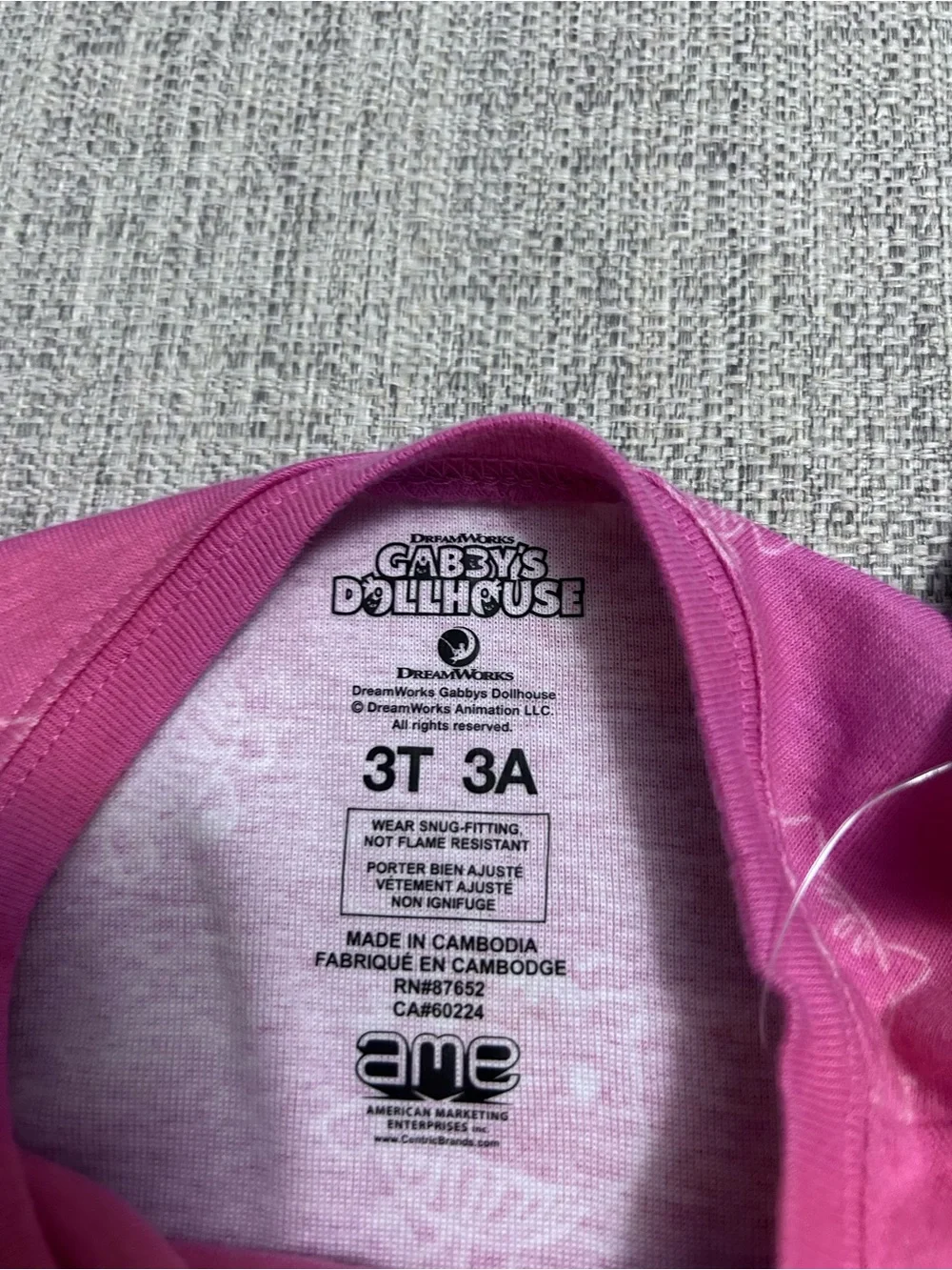 DreamWorks Gabby’s Dollhouse Pink Girls Pajama Set. NWT  (3T)